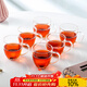 憶壺茶 小茶杯玻璃耐熱品茶杯小品杯品茗杯一口杯玻璃杯帶把手小號杯 150ml品飲杯6只