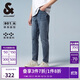 杰克·瓊斯（JACK&JONES） 秋潮紐扣腰頭水洗磨白做舊抓痕彈力修身牛仔長(cháng)褲男225132135   