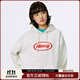 Mmlg連帽衛(wèi)衣女版2025秋冬季新款經(jīng)典印花logo韓系休閑百搭短款上衣服 白花灰 S