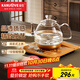金灶（KAMJOVE）涌泉式全自動(dòng)上水電熱水壺 0.8L玻璃燒水壺 智能保溫恒溫電茶壺 H7