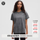 lululemon丨All Yours 女士棉混紡 T 恤 *Wash LW3IRES 瀝青灰星際灰黑水洗云紋 S