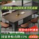 凡特斯蒂（FTSD）意式黑色啞光巖板餐桌椅組合長(cháng)方形復古小戶(hù)型侘寂風(fēng)家用亮光巖板 【全托底板】單餐桌 160cm  *80cm*75cm