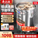 志高煮面桶商用煮面爐熬湯電熱燙菜爐蒸煮桶湯桶湯鍋大容量鹵桶鍋商用不銹鋼麻辣燙爐湯粥爐 【304桶底】50型/100L平底電熱