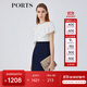 PORTS寶姿女裝春夏新品時(shí)尚Two-in-one疊片裝飾連衣裙LM8D198KWB008 丈青 M (6)