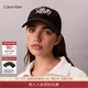 Calvin KleinJeans25秋季新款男女情侶中性ck刺繡字母休閑純棉鴨舌棒球帽禮物 UB1-太空黑 均碼