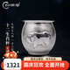 歸銀堂純銀999十二生肖杯子大容量足銀茶杯主人杯單杯水杯手工茶具送禮 豬 140ml+證書(shū)+禮盒