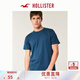HOLLISTER經(jīng)典小海鷗圖案25夏情侶棉質(zhì)基礎T恤男裝女裝324-5149 海軍藍 M (180/100A)
