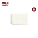 無(wú)印良品（MUJI）聚丙烯插袋封面月周記日程本/2025年12月開(kāi)始 筆記本本子 新品 98張/透明色/A6橫款
