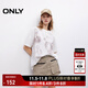 ONLY2025夏季新款酷感人像印花寬松落肩圓領(lǐng)短袖T恤女|125201065 A43奶油白色 XL