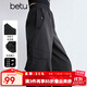 百圖betu女裝2025夏季新款休閑褲山系戶(hù)外工裝褲透氣面料褲子2504D05 黑色 M