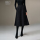 晚白【新品】亮閃閃a字半身裙冬款時(shí)尚百搭顯瘦高腰氣質(zhì)大擺裙子 黑色 L