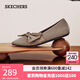 斯凱奇（Skechers）女鞋秋季蝴蝶淺口單鞋尖頭瑪麗珍鞋透氣舒適平底鞋158930 摩卡色/MOC 36.5