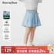 PawinPaw【萊賽爾】卡通小熊童裝25年春夏新款女寶寶花苞褲牛仔褲 Indigo牛仔藍色/55 100