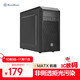 銀昕（SilverStone）精準PS16 黑色 MATX辦公小機箱(支持120水冷/光驅位/長(cháng)顯卡/標配12cm低噪風(fēng)扇)