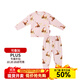 Milkbarn兒童長褲長袖套裝男女童純棉家居服兩件套秋衣秋褲保暖內(nèi)衣童裝 狐貍精靈 80 cm