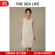 THE SEA LIFE歐海一生 連衣裙女新款清新文藝感立體提花無(wú)袖連衣裙Y16962 亞麻色 M