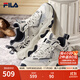斐樂(lè )（FILA）官方男鞋老爹鞋運動(dòng)鞋新款貓爪鞋5代復古休閑鞋 銀綠色/高調灰-SH 42