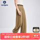 Navigare意大利小帆船女老錢(qián)風(fēng)休閑褲簡(jiǎn)約闊腿長(cháng)褲2322075507 焦糖色 L 