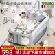 泰美高（Trimigo）嬰兒床多功能拼接床可移動(dòng)折疊寶寶床便攜嬰兒搖籃搖床睡覺(jué)神器 2024升級萬(wàn)向輪款嬰兒搖搖床