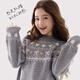 多妙屋女童毛衣秋冬新款兒童針織衫大童加厚線(xiàn)衣女孩打底衫16110灰色140