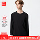 優(yōu)衣庫【驚喜價(jià)】男裝HEATTECH EXTRA WARM棉混紡圓領(lǐng)T恤479450 479450/09黑色 L