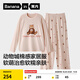 蕉內棉棉520Sleep男女士睡衣動(dòng)物城棉感長(cháng)袖長(cháng)褲春秋季家居服情侶套裝 【女士】杏仁桃小熊貓 L