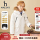 哈吉斯（HAZZYS）品牌童裝男童冬新款羽絨服時(shí)尚簡(jiǎn)約百搭休閑保暖三防中長(cháng)款羽絨服 奶油色 155