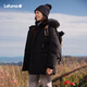 LAFUMA樂(lè )飛葉鵝絨工裝羽絨服女 秋冬季防潑水可拆卸帽毛領(lǐng)棉服LFJU5DH66