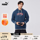 彪馬（PUMA）加絨美式復古衛衣套頭衫男女情侶秋冬休閑連帽上衣686857 午夜藍-16 XL (185/104A)