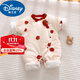 迪士尼（Disney）嬰兒連體衣新生兒衣服冬裝加厚保暖哈衣夾棉初生寶寶棉衣服秋冬款 平安果果夾棉連體 59cm 59碼建議0-3個(gè)月10斤以?xún)萩m