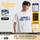 卡賓（CABBEEN）【32/1X2渦流紡】短袖男士T恤牛仔視覺(jué)結構設計短袖T恤男 米白色12 M /170/48