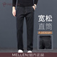 名郎（MELLEN）奢侈高端牛仔褲男士2025春秋季潮牌寬松直筒休閑中年商務(wù)長(cháng)褲子男 丹寧藍黑125H 【常規】 32 腰圍2尺5 適合140斤左右