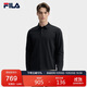 FILA 斐樂(lè )官方男子針織長(cháng)袖POLO衫2025商務(wù)休閑基礎上衣