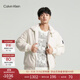Calvin Klein Jeans秋冬男士休閑通勤ck雙面穿大口袋仿羊羔絨棉服外套J324123 YBI-乳白色 M