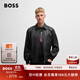 BOSS博斯男士寬松飛行員夾克皮衣外套 001-黑色 L (50)