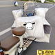 GUEIN電動(dòng)車(chē)擋風(fēng)被冬季防水防風(fēng)加厚加絨2025新款護脖電瓶車(chē)擋風(fēng)被防風(fēng)罩防寒保暖套摩托車(chē)三輪車(chē)通用 【白色趴趴狗】羽絨服皮料+法蘭絨內里