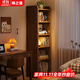 林之語(yǔ)全實(shí)木書(shū)架落地置物架一體靠墻胡桃木色窄縫收納儲物柜子家用書(shū)柜 【熱賣(mài)全實(shí)木六層】30x167.2胡桃色