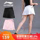 李寧（LI-NING） 羽毛球裙運動(dòng)短裙女式 防走光打底褲大碼網(wǎng)球裙子瑜伽健身跑步 白色 M