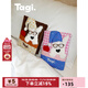Tagi. Tagi《哈哈》haha小狗休閑溫暖晚安小被子毛絨夾棉手工書(shū)衣筆記本可替換記事本 柑橘巧克力