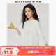 佐丹奴超好看七分袖T恤女純棉前短后長(cháng)寬松圓領(lǐng)上衣05325790