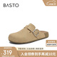 百思圖25夏商場(chǎng)同款復古休閑勃肯鞋平跟女單鞋A9080BH5 杏色 37