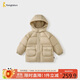 童泰（TONGTAI）寶寶羽絨服冬季衣服兒童中長(cháng)款連帽三防外套鴨絨上衣棕色100cm