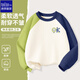 唐獅（TonLion）男童衛衣春秋薄款上衣春裝中大童運動(dòng)休閑撞色鴛鴦長(cháng)袖新款