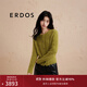 ERDOS 圓領(lǐng)寬松絞花谷波復古厚款絲馬?；旒彑艋\袖女開(kāi)衫針織衫 黃綠 165/84A/M
