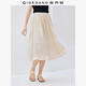 佐丹奴裙子女新款減齡甜美風(fēng)荷葉邊下擺半松緊腰半身裙女05465097 13米白 M