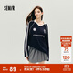 森馬（Semir）長(cháng)袖T恤男秋撞色印花25復古運動(dòng)球衣風(fēng)上衣插肩袖潮10A525101102