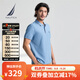 諾帝卡（NAUTICA）【單件直降】男裝25春夏新款棉滌珠地抗菌親膚短袖POLO衫男KE5103 湖泊藍410 M