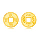 金小貅黃金吊墜足金999五帝幣手鏈轉運珠金錢(qián)幣DIY編繩手串手繩 1g,單個(gè)康熙通寶-不含編繩