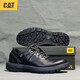 卡特（CAT）男鞋中高幫馬丁靴工裝鞋低幫工裝靴牛皮鞋短靴男款 黑色 低幫 42 (150MM)