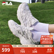 斐樂(lè)（FILA）官方女鞋老爹鞋運(yùn)動(dòng)鞋楊冪同款夏新款蕨草鞋休閑鞋 磨菇灰色/白中白-OB 37.5